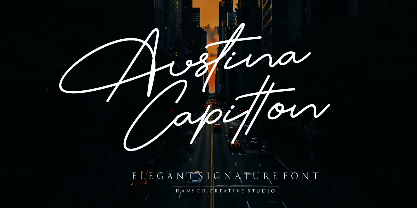 Пример шрифта Austina Capitton